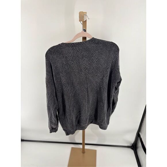 Athleta pullover women’s sweatshirt black gray size small Tall tencel blend - Picture 5 of 12